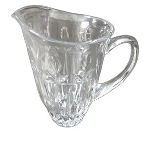 1990s Vintage Block Crystal Tulip Garden Y3915 Pattern 24% Lead Glass Pitcher